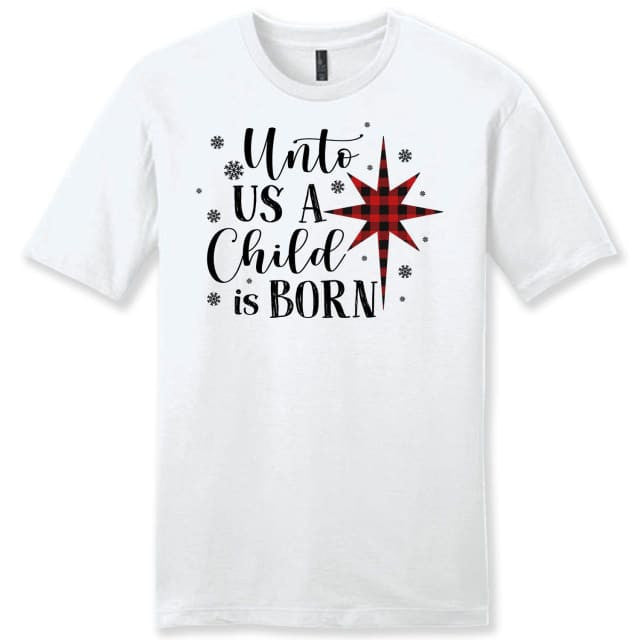Unto us a child is born Christmas Men's t-shirt