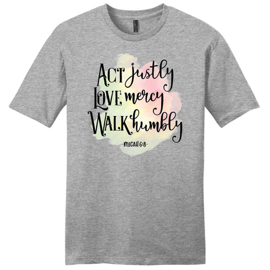 Act justly love mercy Micah 6:8 Menâ�E�E��E�E�s t-shirt