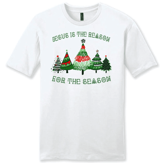 Jesus is the reason for the season Christmas tree Men's t-shirt