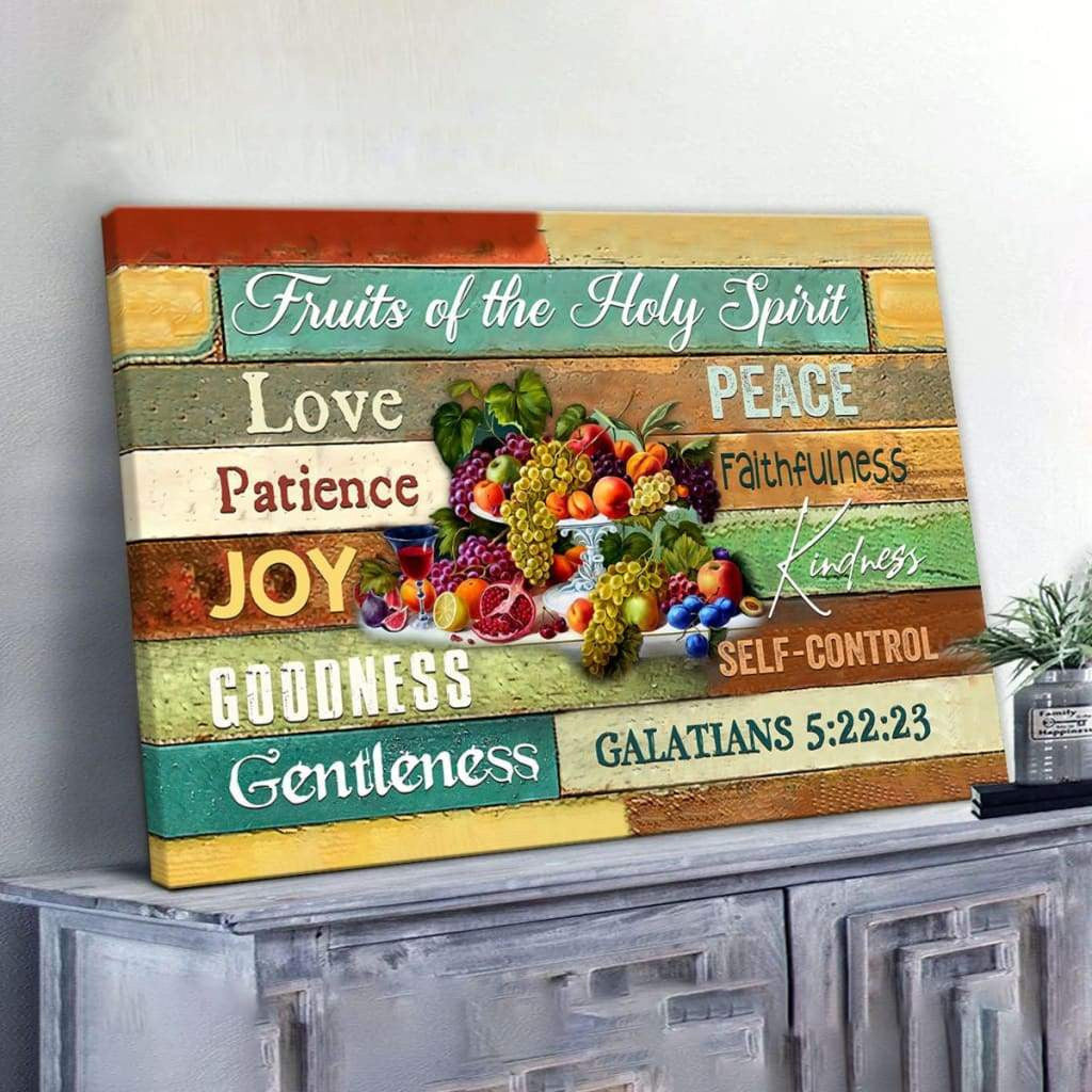 Fruits of the Holy Spirit Wall Art Canvas, Christian Wall Art