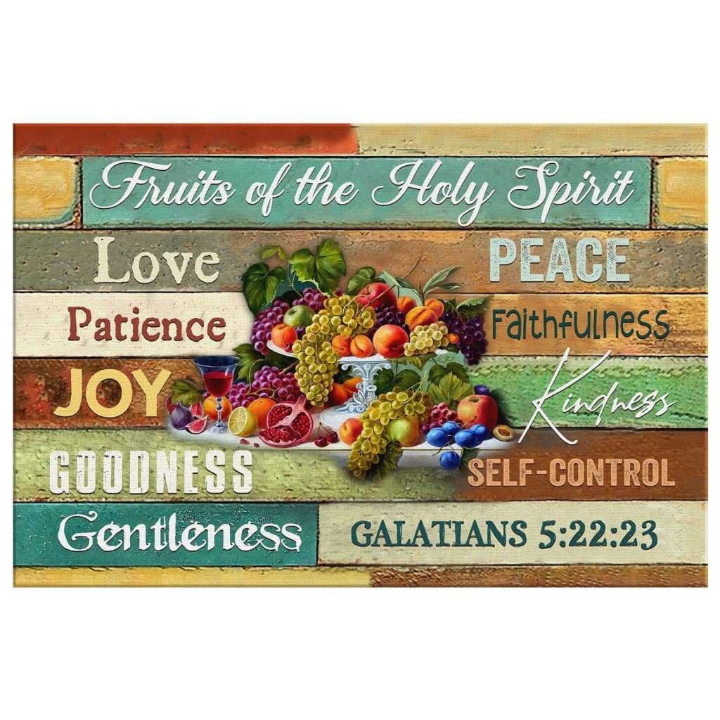 Fruits of the Holy Spirit Wall Art Canvas, Christian Wall Art