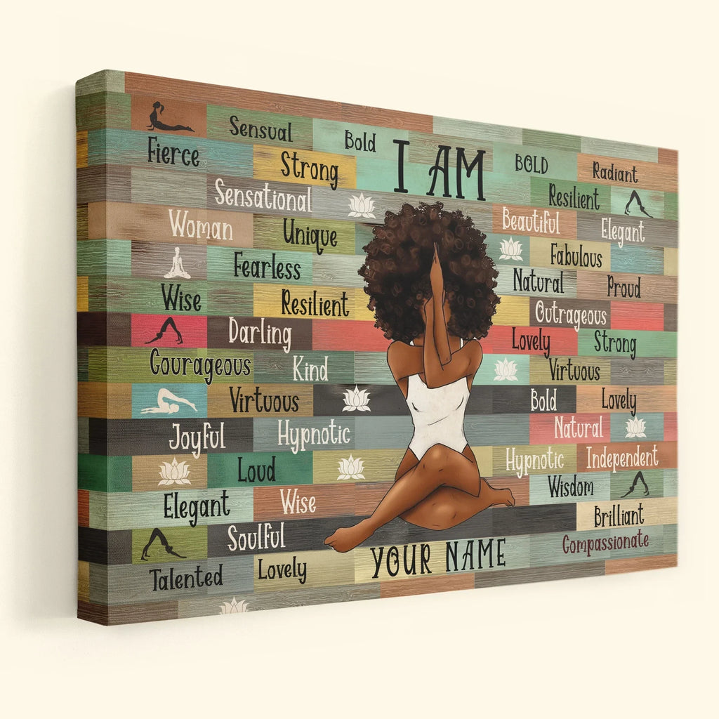 I Am Black Woman Canvas