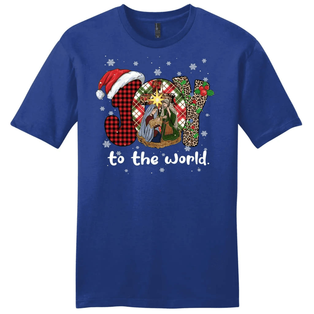 Joy to the world Buffalo plaid leopard Men's t-shirt