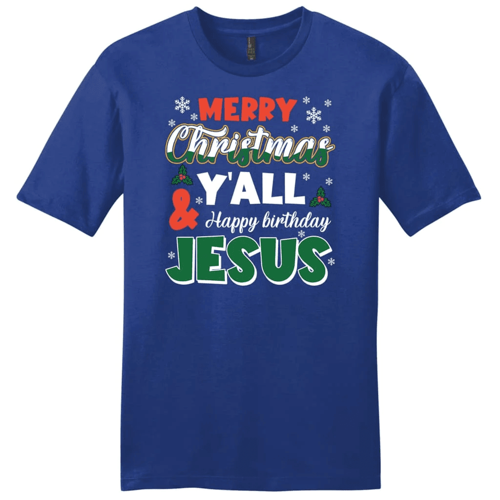 Merry Christmas Y'all Happy Birthday Jesus Men's t-shirt