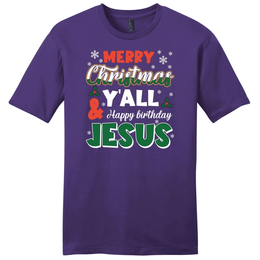 Merry Christmas Y'all Happy Birthday Jesus Men's t-shirt