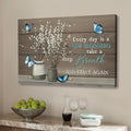 Every day is a new beginning butterfly flower Christian wall art canvas