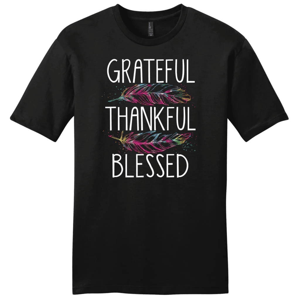 Grateful thankful blessed shirt, Men's Christian t-shirts