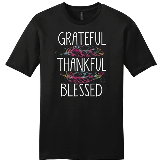 Grateful thankful blessed shirt, Men's Christian t-shirts