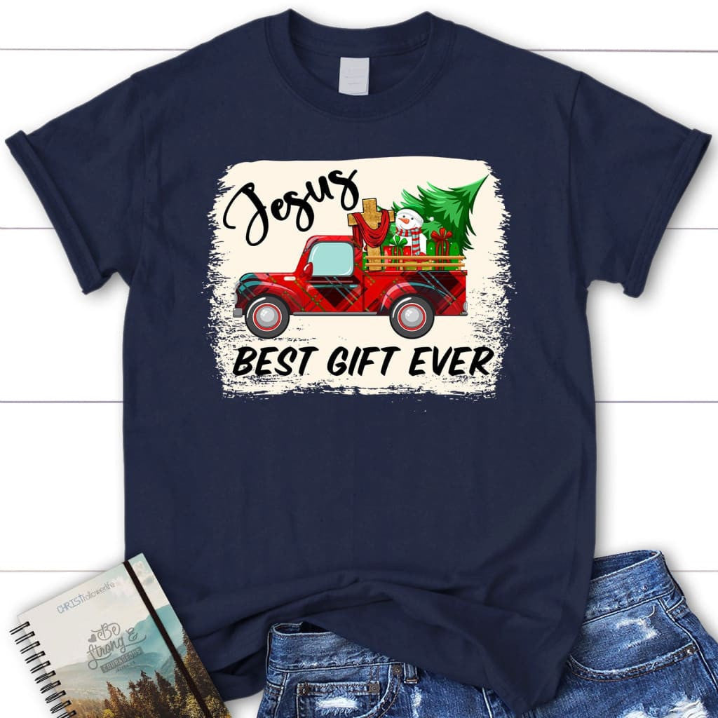 Jesus best gift ever Red truck Christmas Women's t-shirt