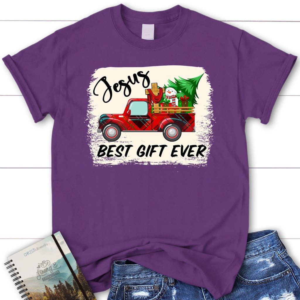 Jesus best gift ever Red truck Christmas Women's t-shirt