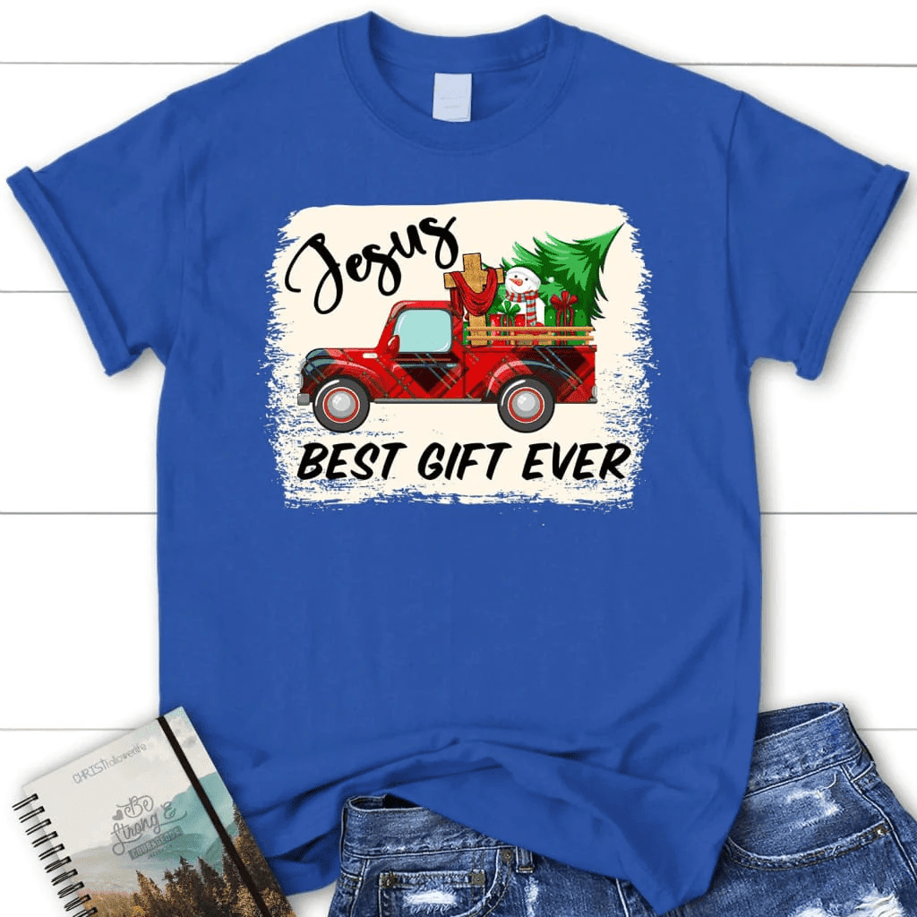 Jesus best gift ever Red truck Christmas Women's t-shirt