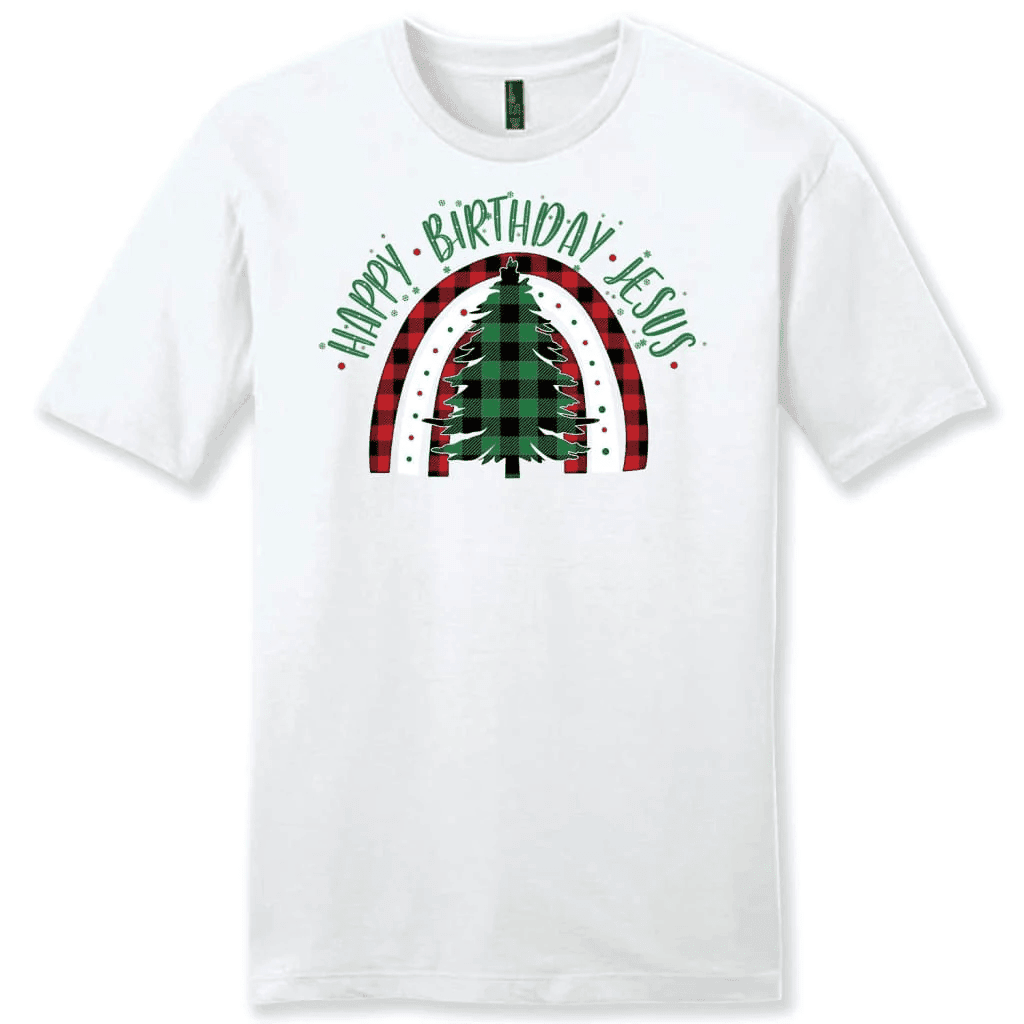 Happy Birthday Jesus Christmas tree Men's t-shirt