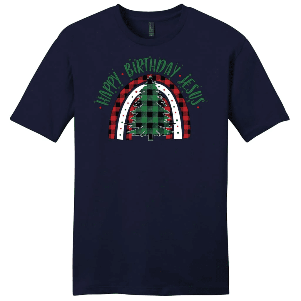 Happy Birthday Jesus Christmas tree Men's t-shirt