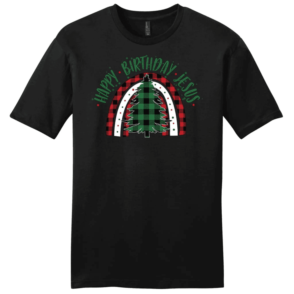 Happy Birthday Jesus Christmas tree Men's t-shirt