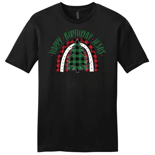 Happy Birthday Jesus Christmas tree Men's t-shirt
