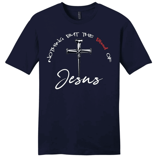 Nothing but the blood of Jesus mens Christian t-shirt | Jesus shirts