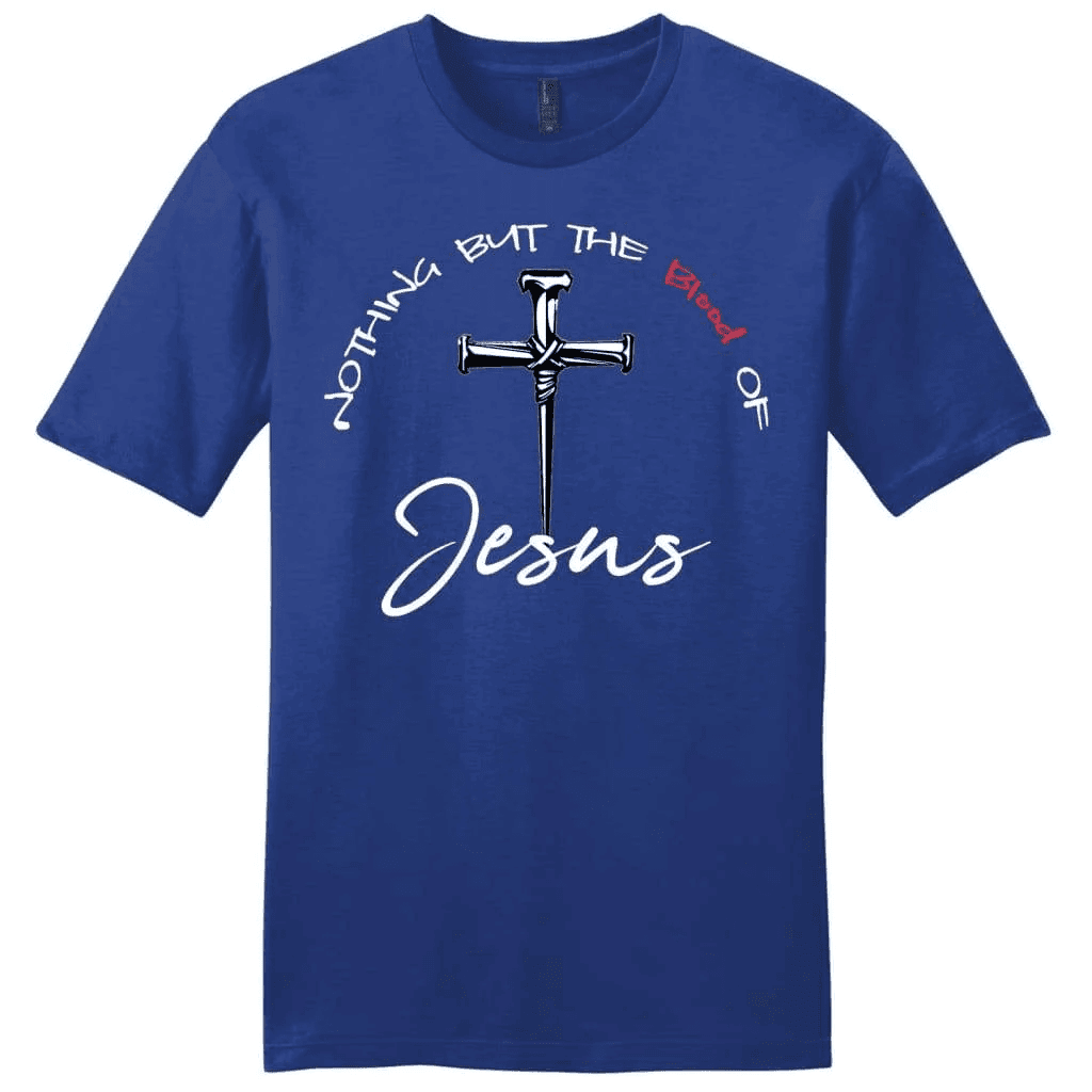 Nothing but the blood of Jesus mens Christian t-shirt | Jesus shirts
