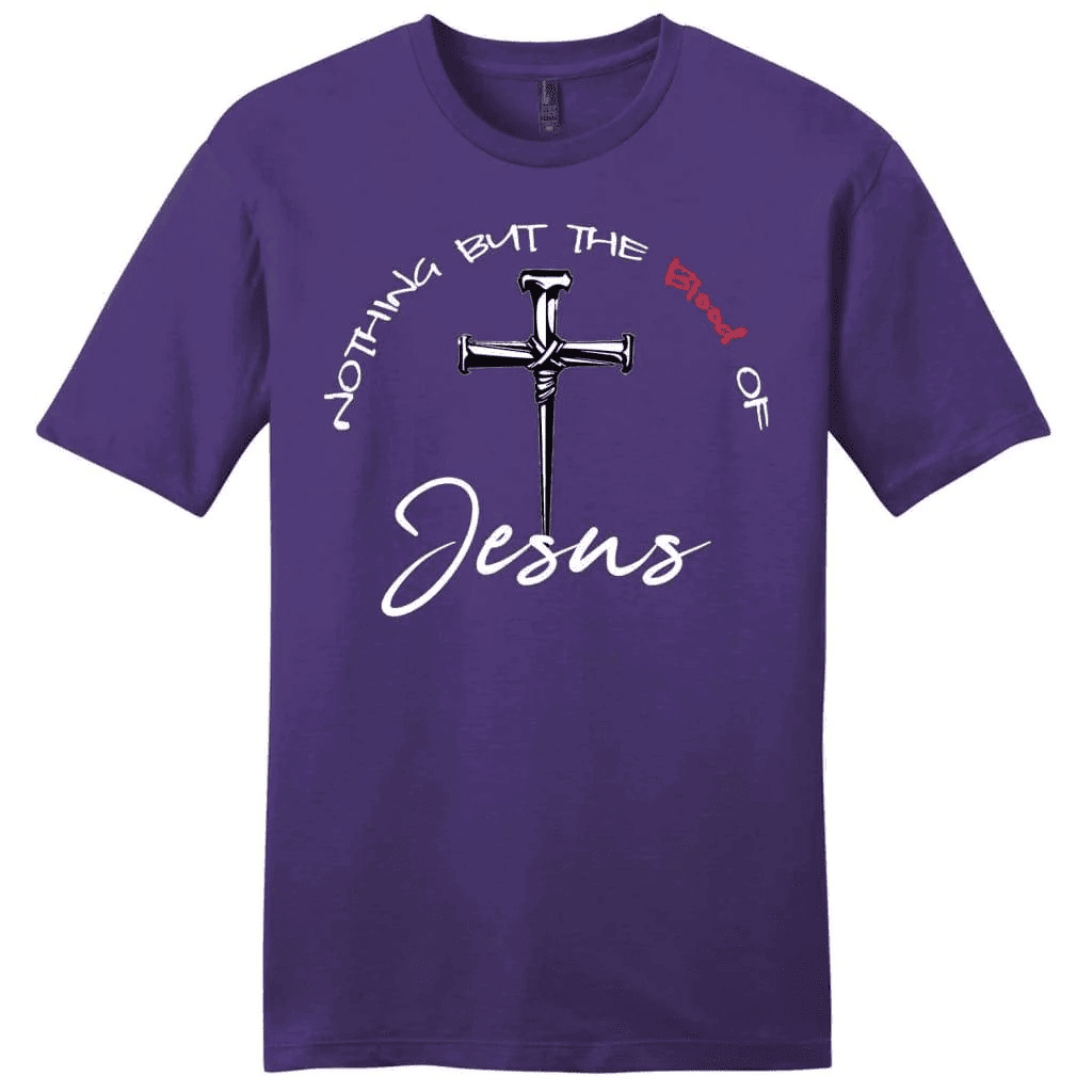 Nothing but the blood of Jesus mens Christian t-shirt | Jesus shirts