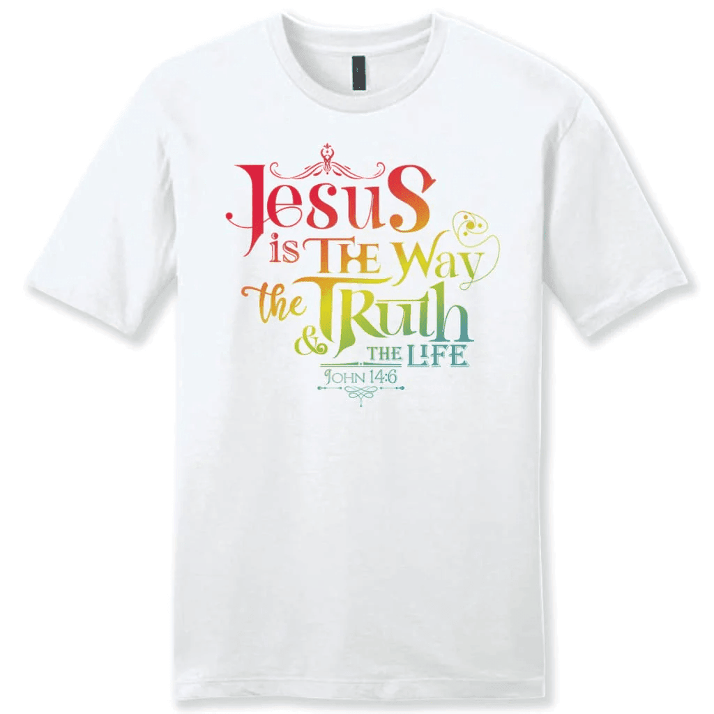 Jesus is the way the truth and the life John 14:6 Menâ�E�E��E�E�s t-shirt