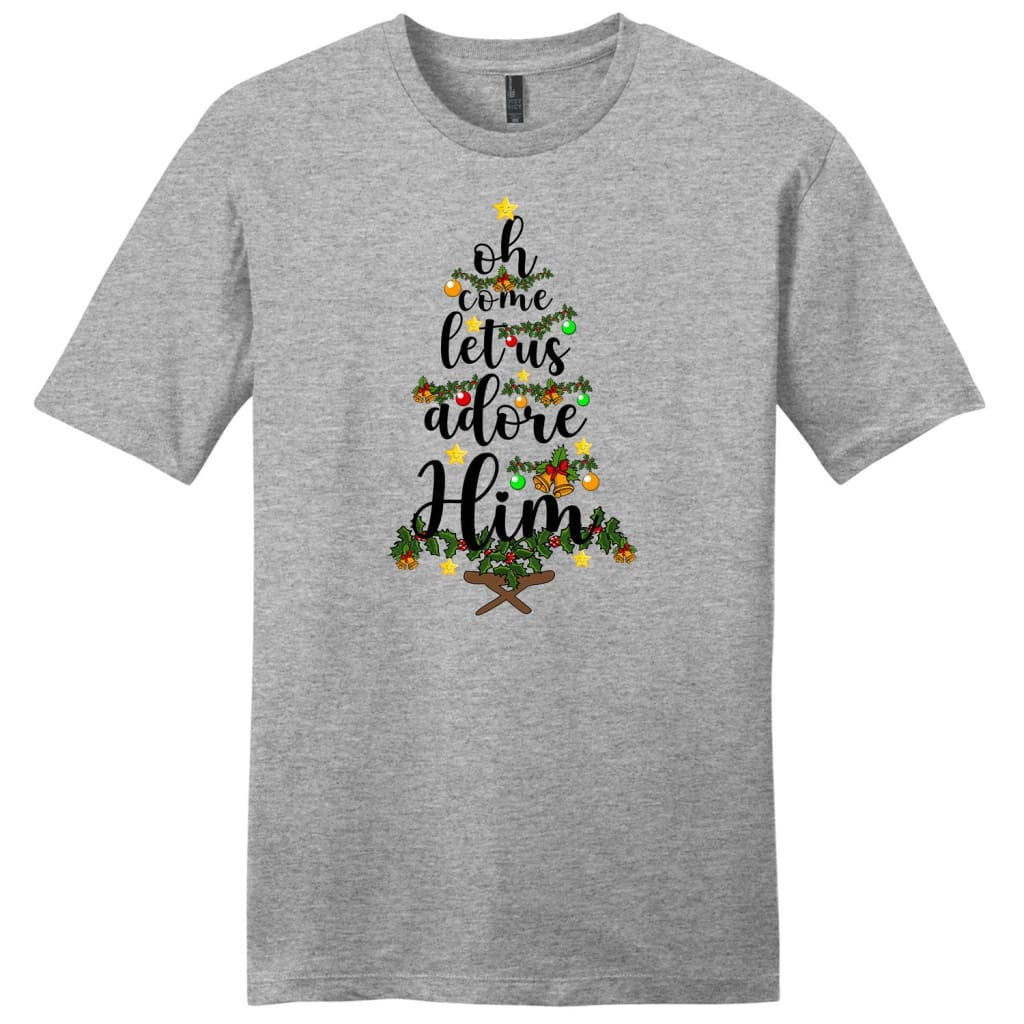 Oh come let us adore him Christmas Men's t shirt