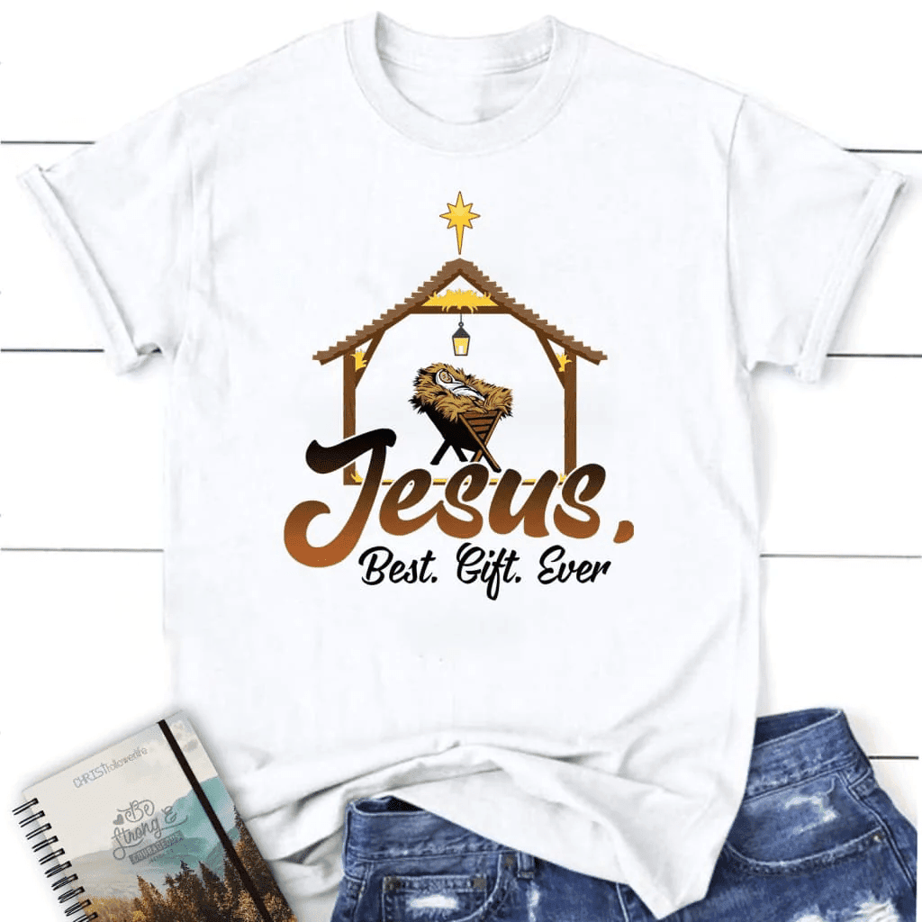 Jesus best gift ever, Baby Jesus in a manger, Women's t-shirt