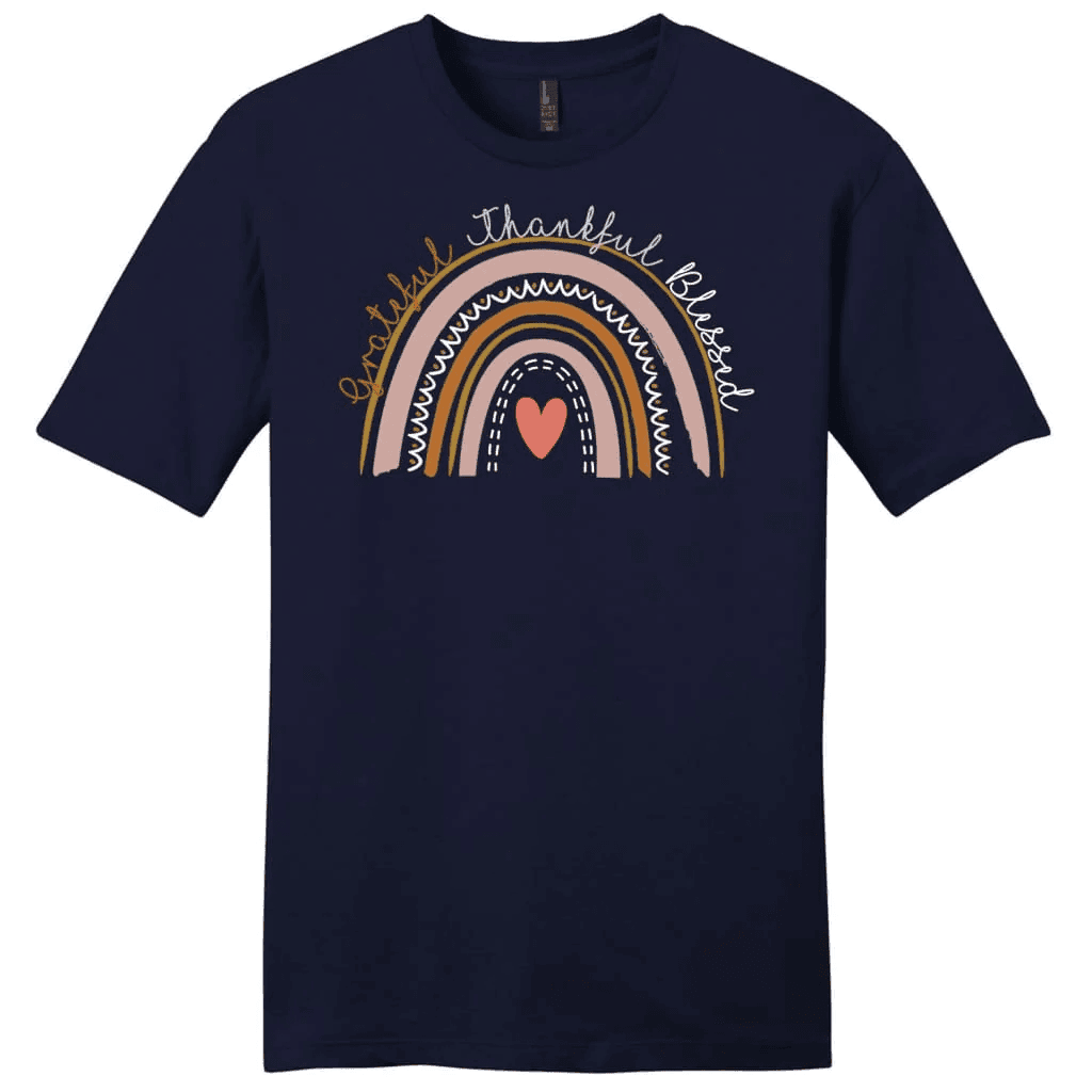 Grateful thankful blessed Rainbow men's t-shirt