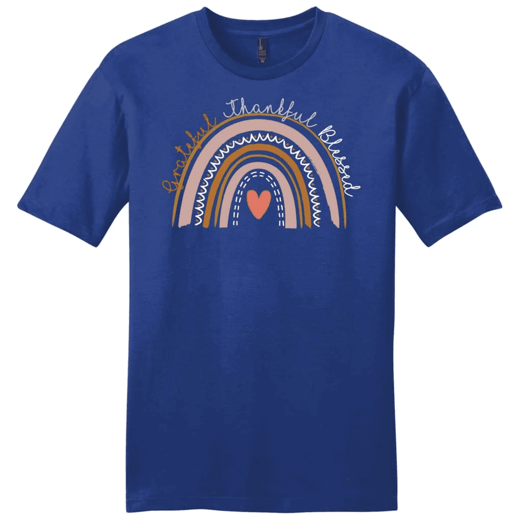 Grateful thankful blessed Rainbow men's t-shirt