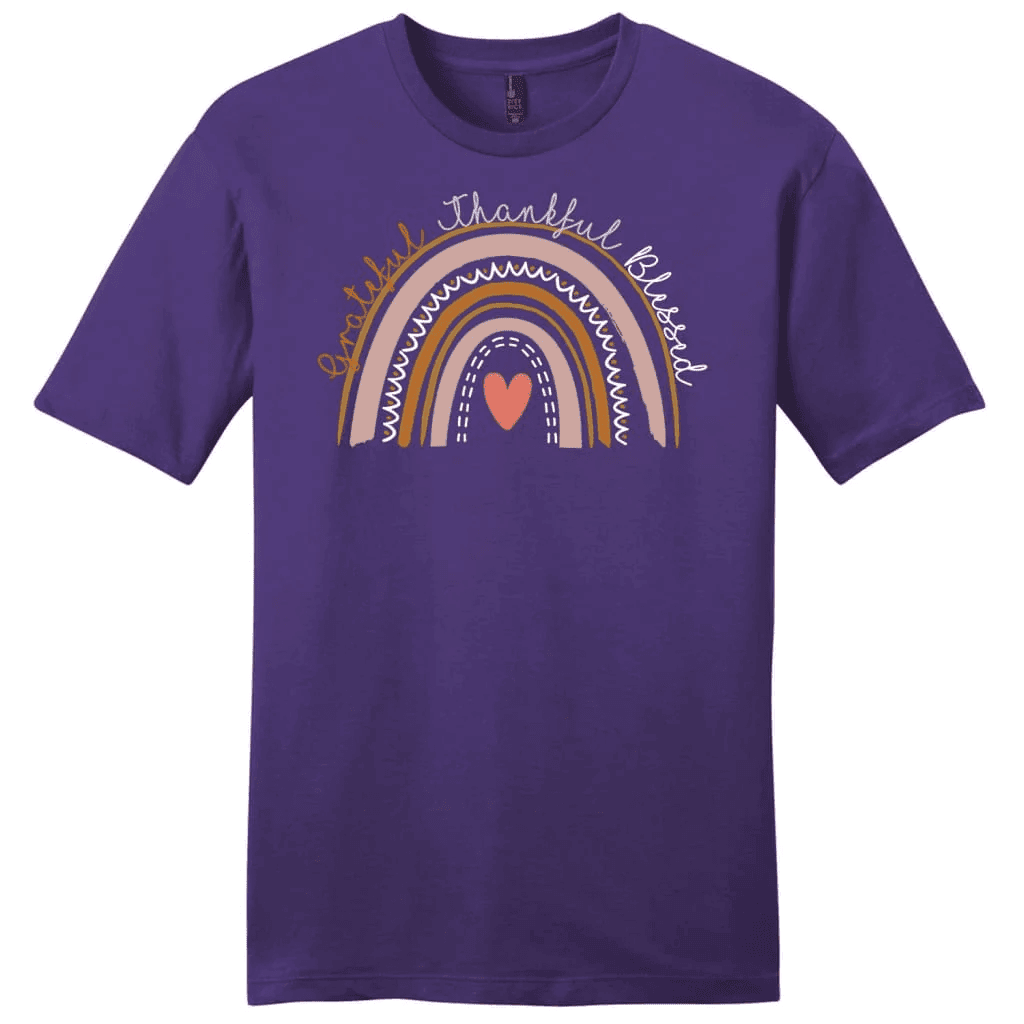 Grateful thankful blessed Rainbow men's t-shirt