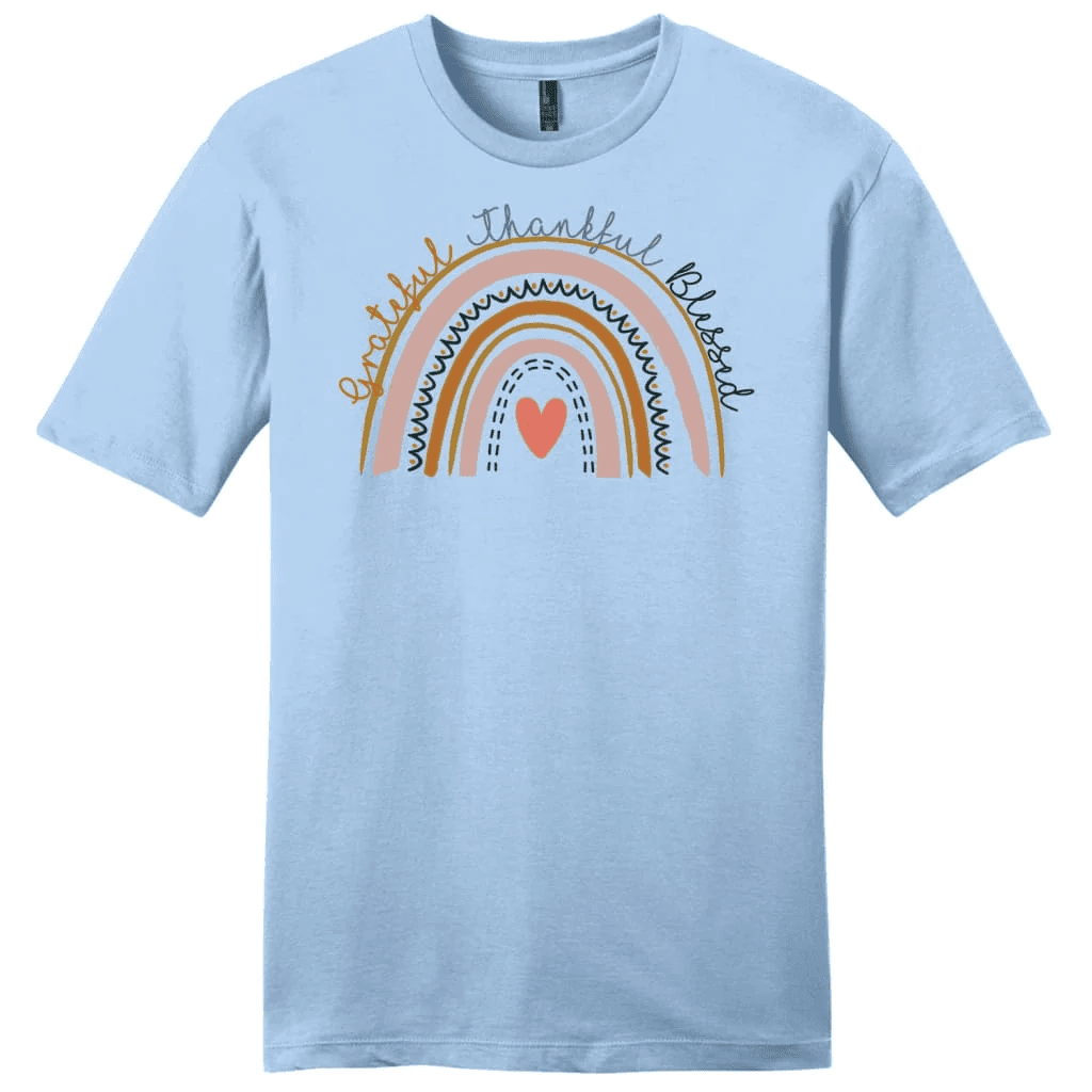 Grateful thankful blessed Rainbow men's t-shirt