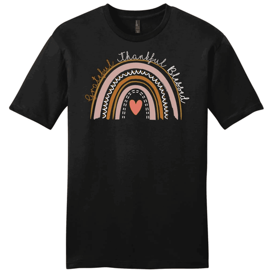 Grateful thankful blessed Rainbow men's t-shirt