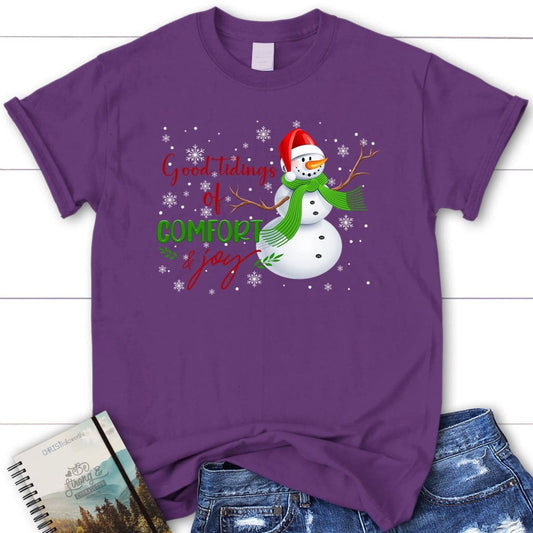 Good tidings of comfort and joy Snowman Christmas Women's t-shirt
