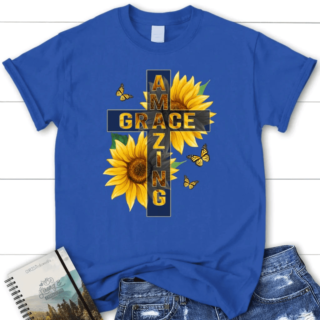 Amazing Grace sunflower women's t-shirt