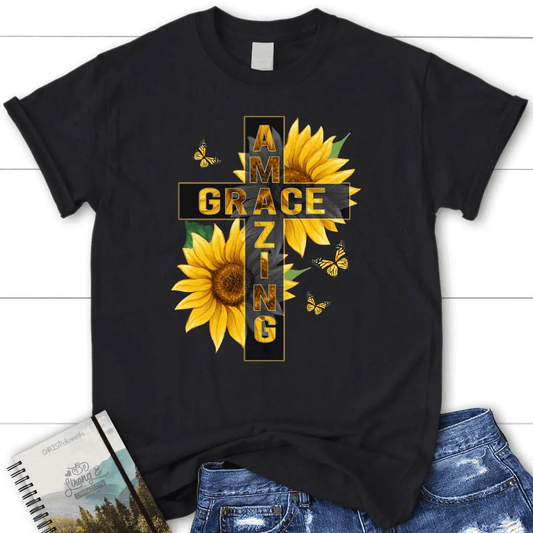 Amazing Grace sunflower women's t-shirt