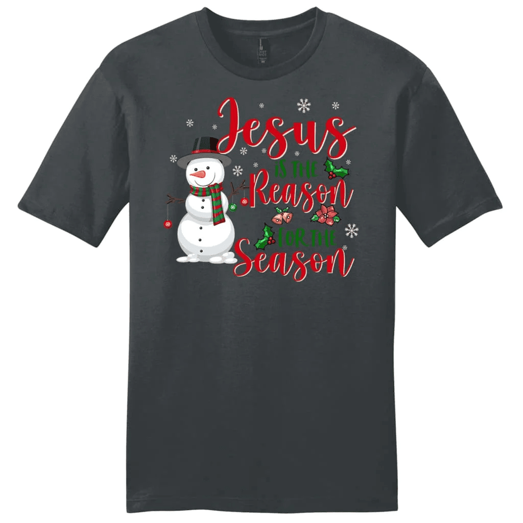 Jesus is the reason for the season Snowman men's t-shirt, Christian Christmas gifts