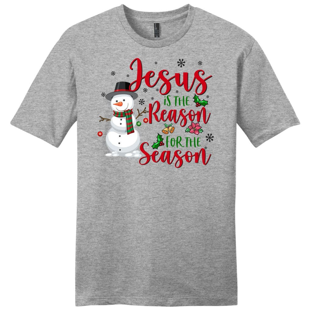 Jesus is the reason for the season Snowman men's t-shirt, Christian Christmas gifts