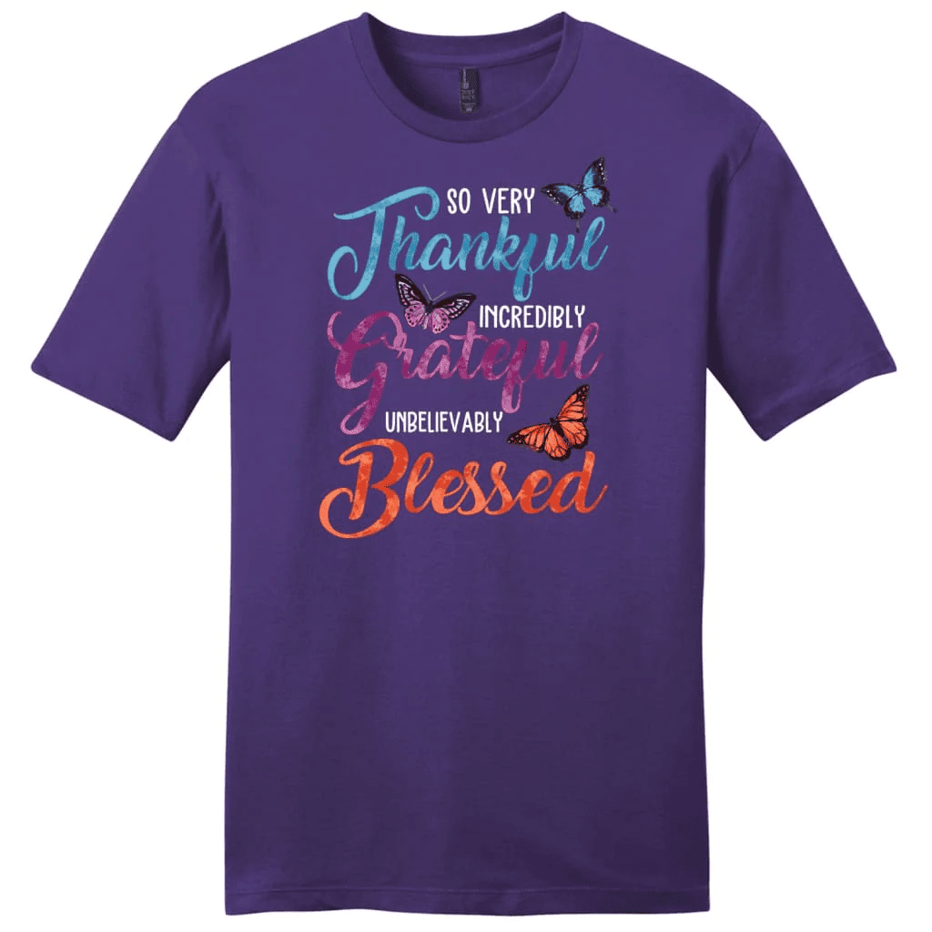 So very thankful incredibly grateful unbelievably blessed shirt, Men's Christian t-shirts