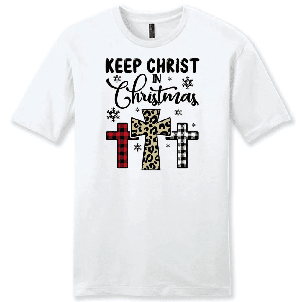 Keep Christ in Christmas Three crosses Men's t-shirt