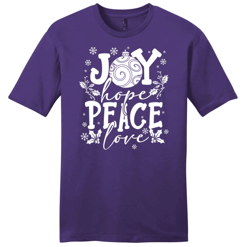 Joy hope peace love Christmas Men's t-shirt