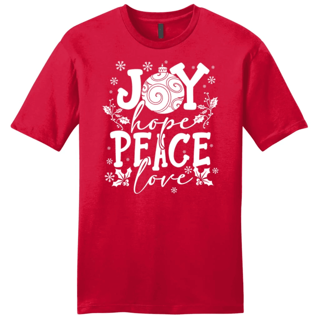 Joy hope peace love Christmas Men's t-shirt