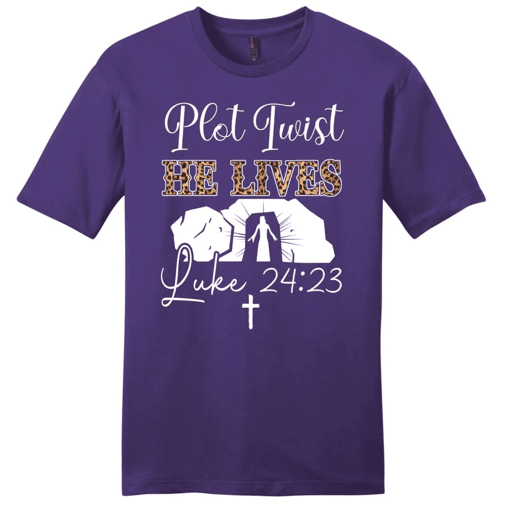Plot Twist He Lives T Shirt, Easter Women's Christian T-shirts
