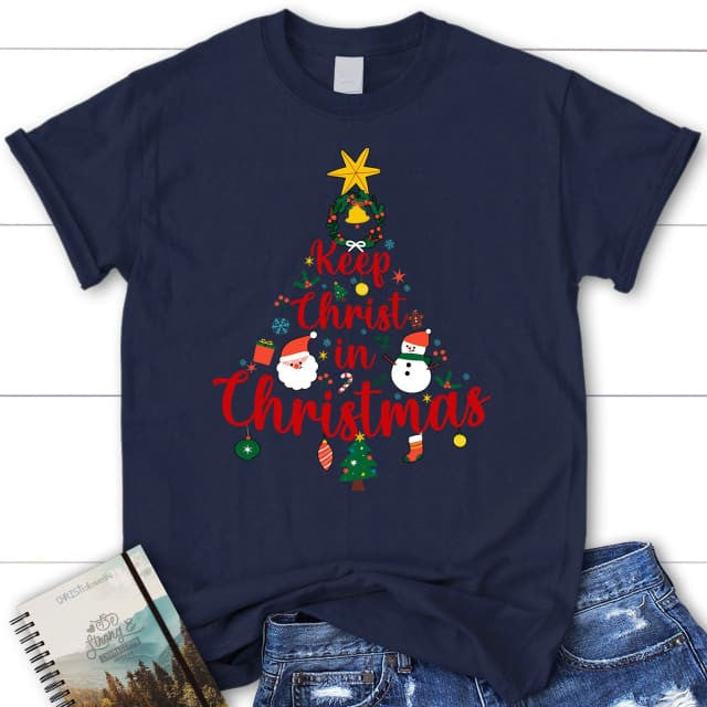 Keep Christ in Christmas tree Women's t-shirt
