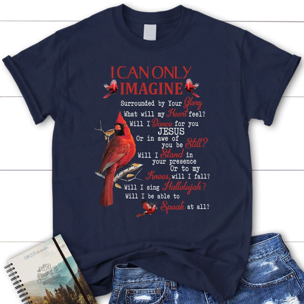 I can only imagine t-shirt, cardinal women's Christian t-shirts