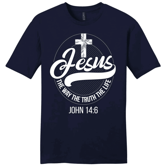 Jesus tee shirts: Jesus the way the truth the life men's Christian t-shirt