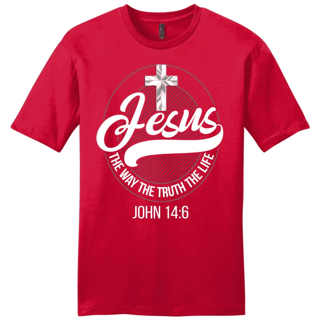 Jesus tee shirts: Jesus the way the truth the life men's Christian t-shirt