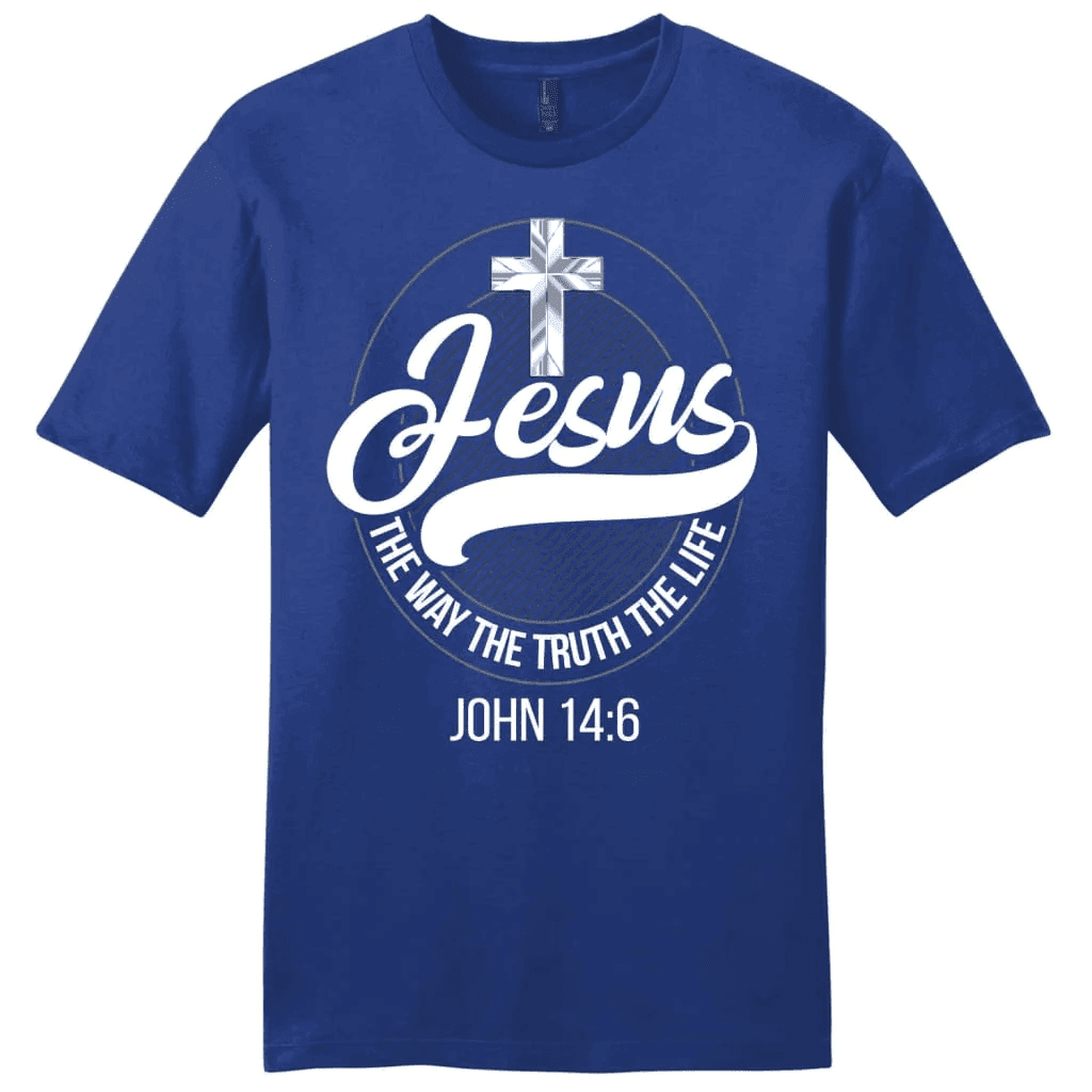 Jesus tee shirts: Jesus the way the truth the life men's Christian t-shirt