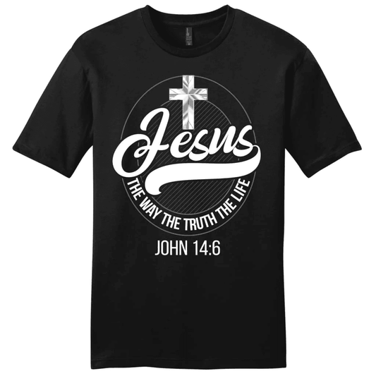 Jesus tee shirts: Jesus the way the truth the life men's Christian t-shirt