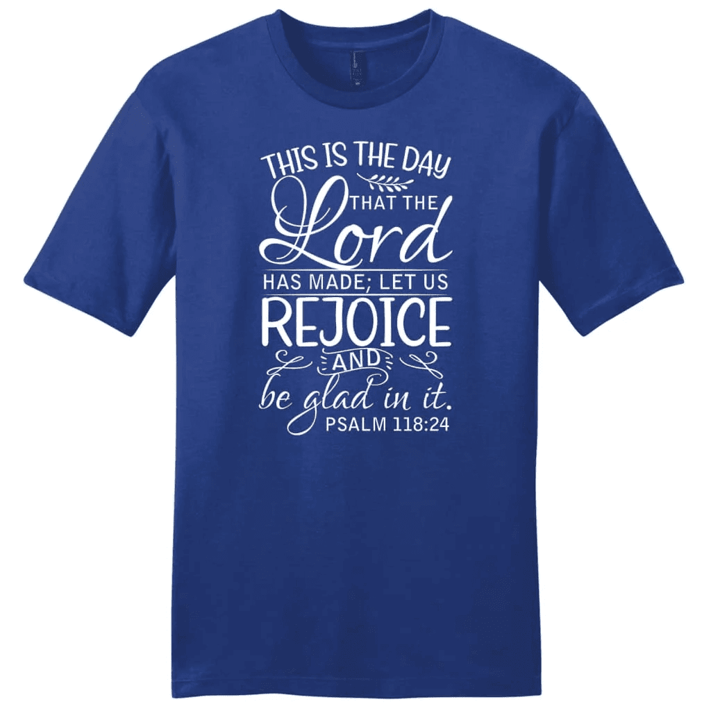 Christian T-shirts: Psalm 118:24 This is the day that the Lord has made men's t-shirt
