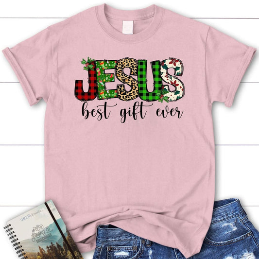 Jesus best gift ever Buffalo plaid leopard Women's t-shirt
