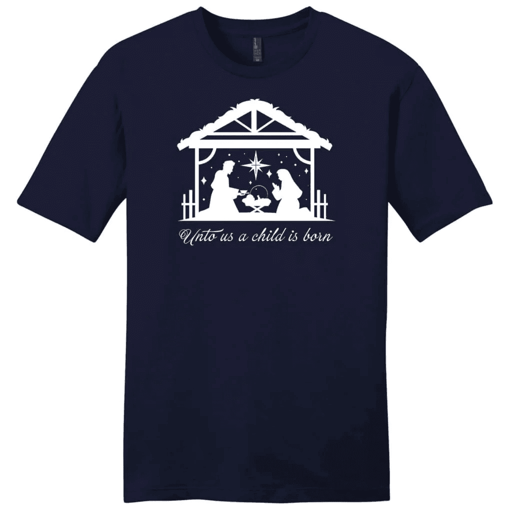 Unto us a Child is born Men's Christmas t-shirt