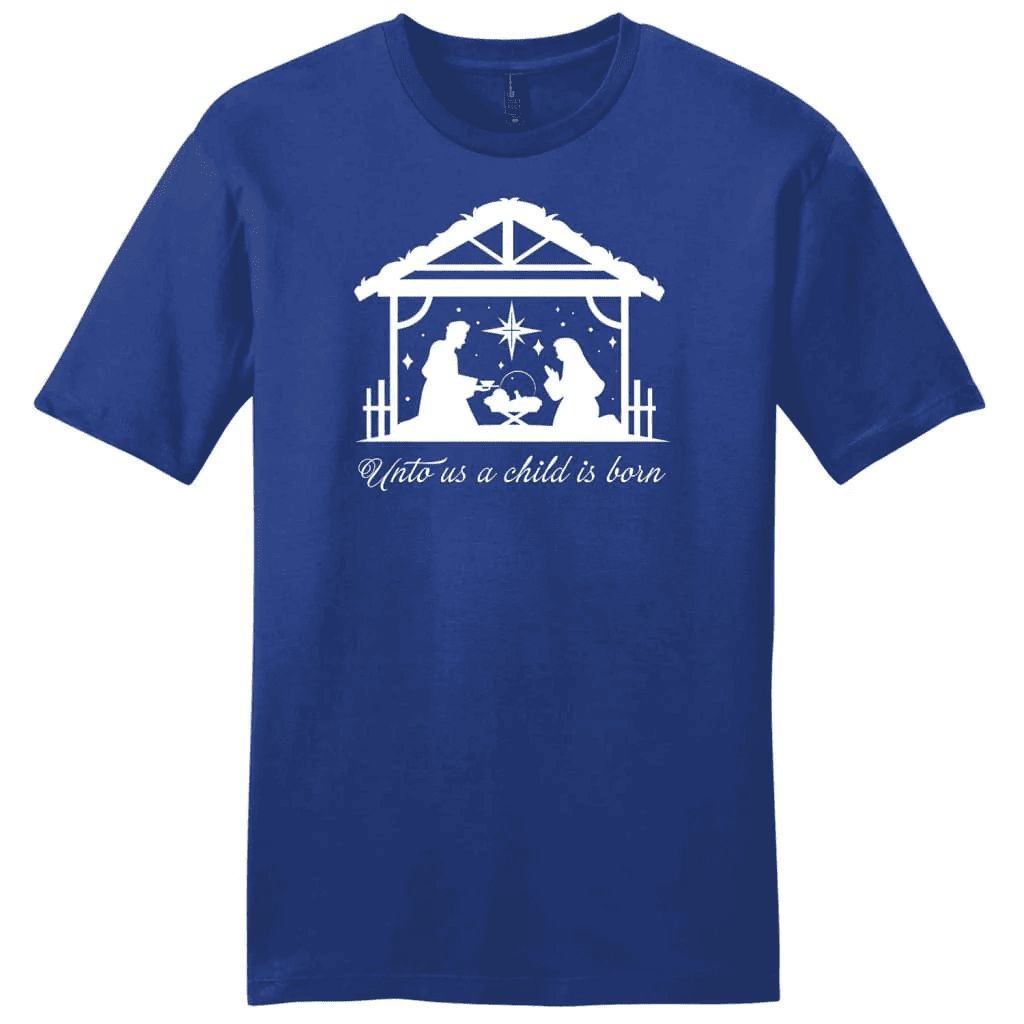 Unto us a Child is born Men's Christmas t-shirt